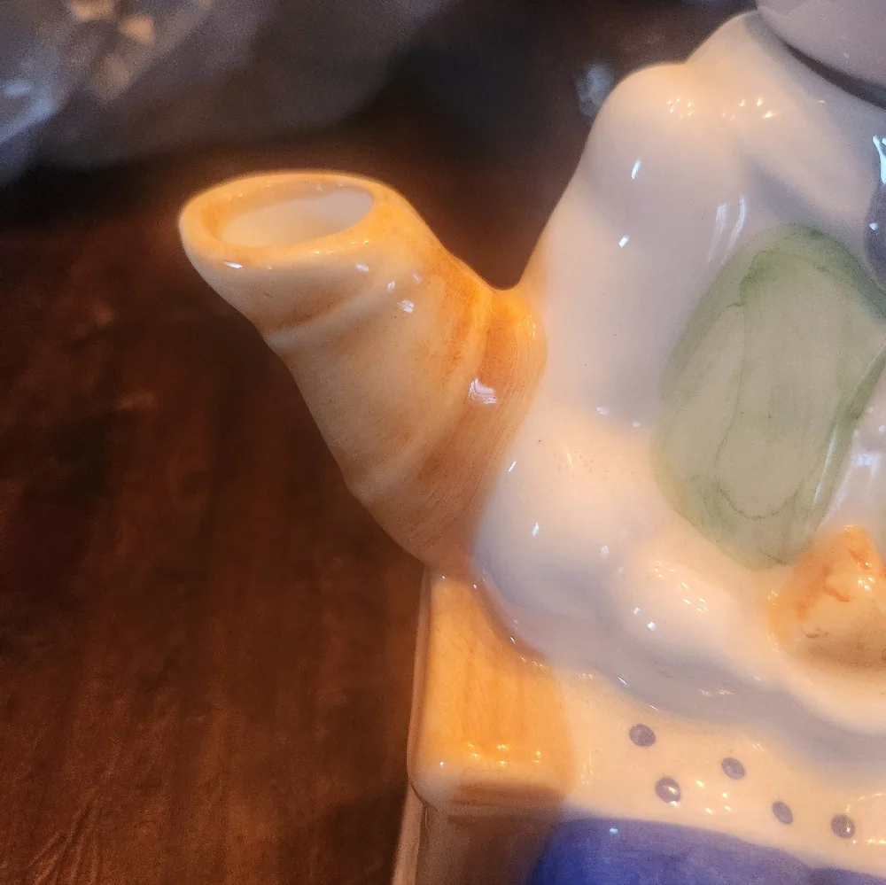 Vintage Applause Inc Charming Cat Couple Ceramic Teapot